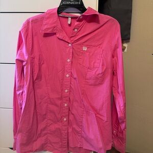 Cinch Hot Pink Button-Up Shirt